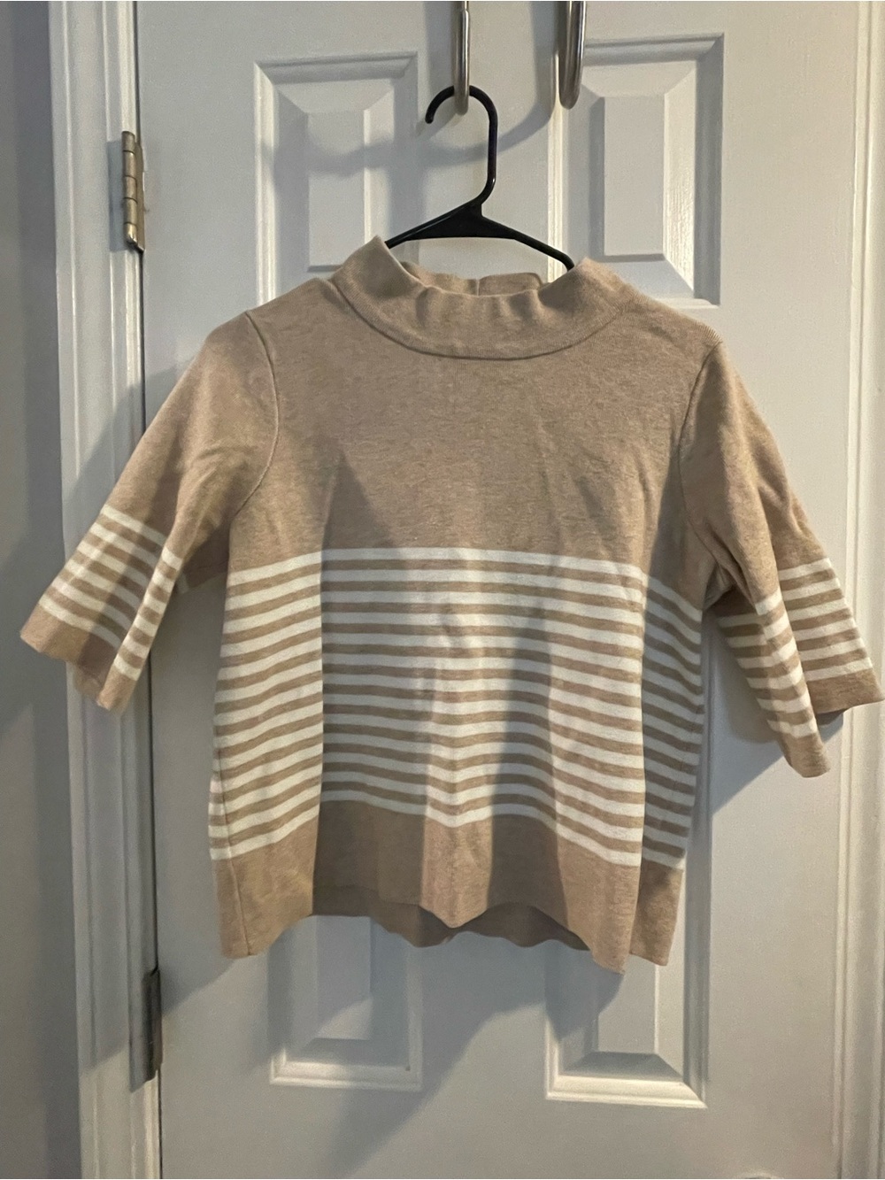 Roolee Neutral Ribbed Mock Neck Pullover